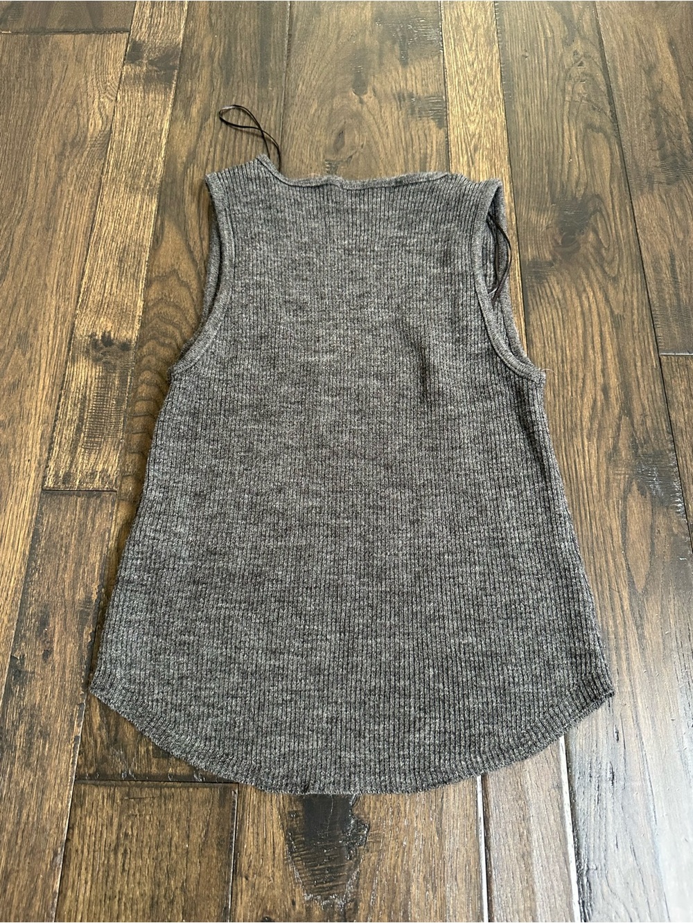 Zara Gray Ribbed Tank Top – Size Small - Picture 2 of 3